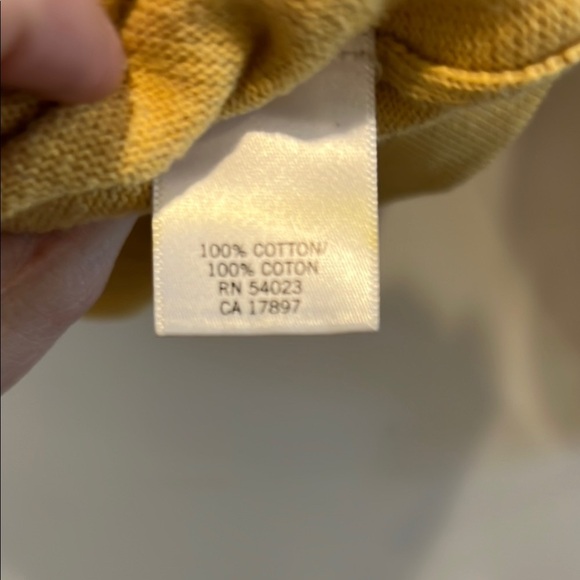 Banana Republic Men's Yellow V-Neck Sweater -size large 100%cotton - Picture 4 of 4